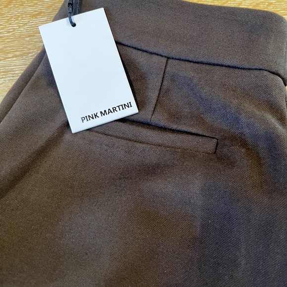 NWT Pink Martini Nadia Cropped Wide Leg Pants in Chocolate Brown Size XS - Picture 4 of 5